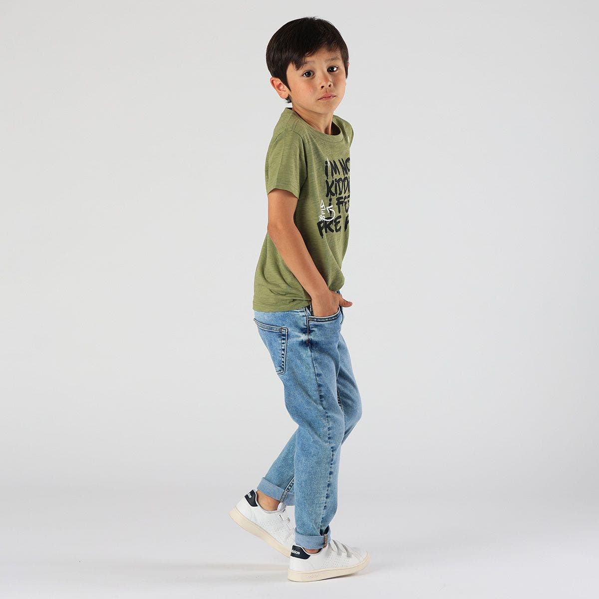 Pantaloni da bambino in denim stretch