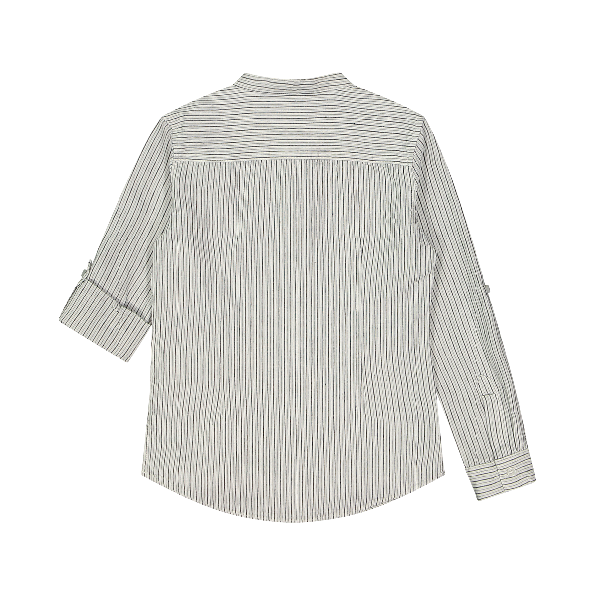 Camicia con collo alla coreana rigata da bambino
