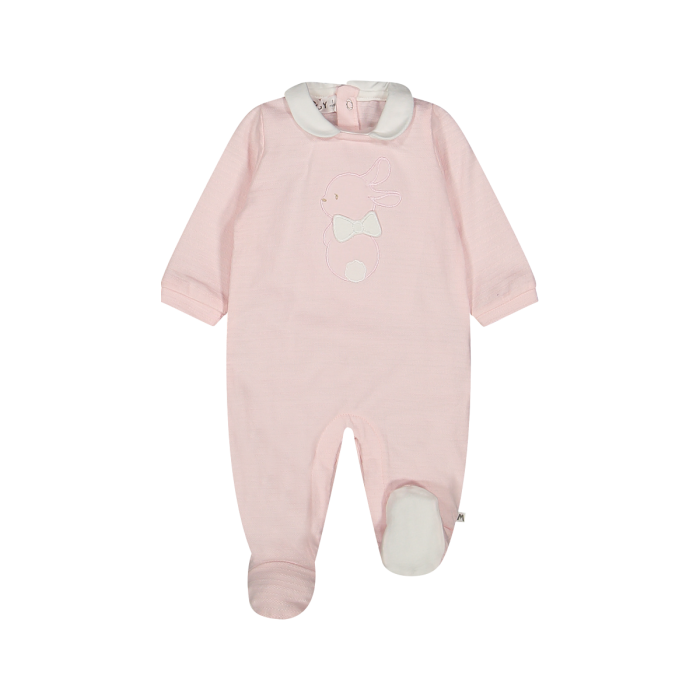 Tutina Con Piede Con Colletto Rotondo Bebe Neonata Melby