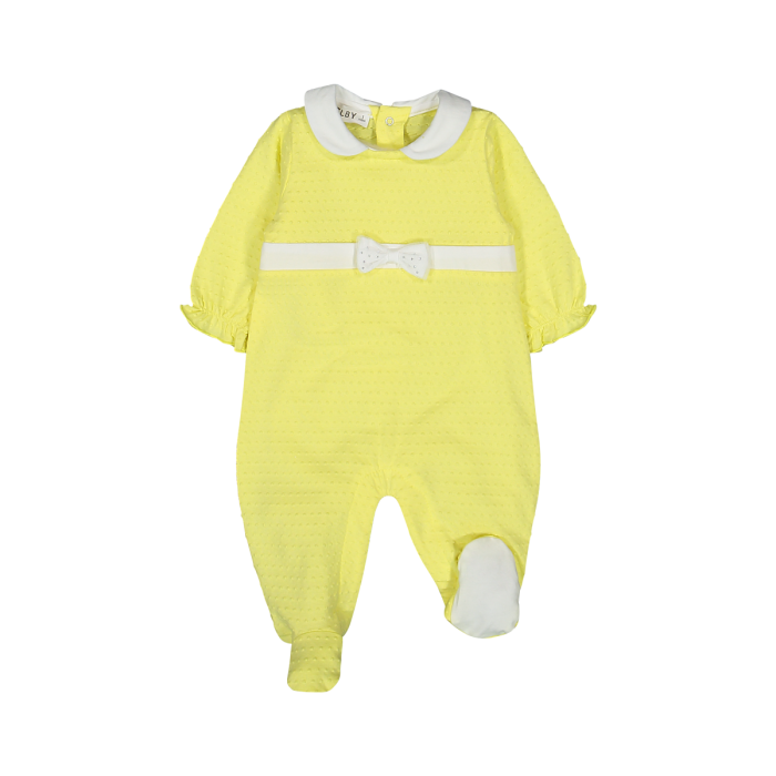 Tutina Con Piede Collo Rotondo Bebe Neonata Melby