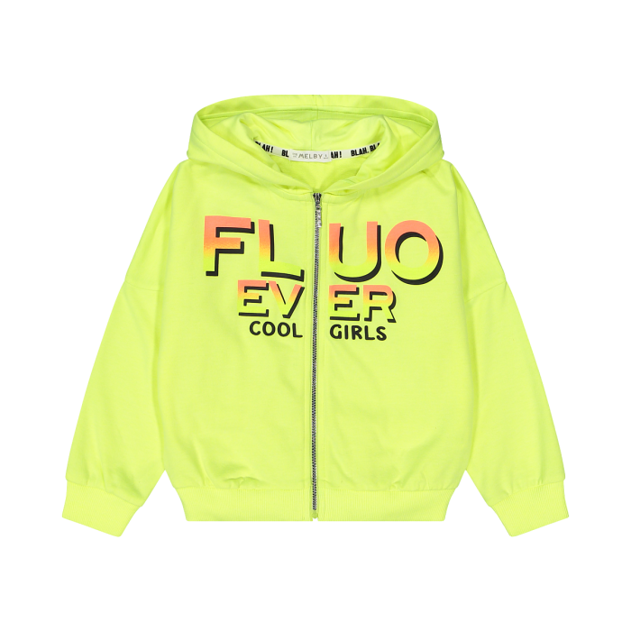 Felpa Fluo Con Zip Da Bambina Melby
